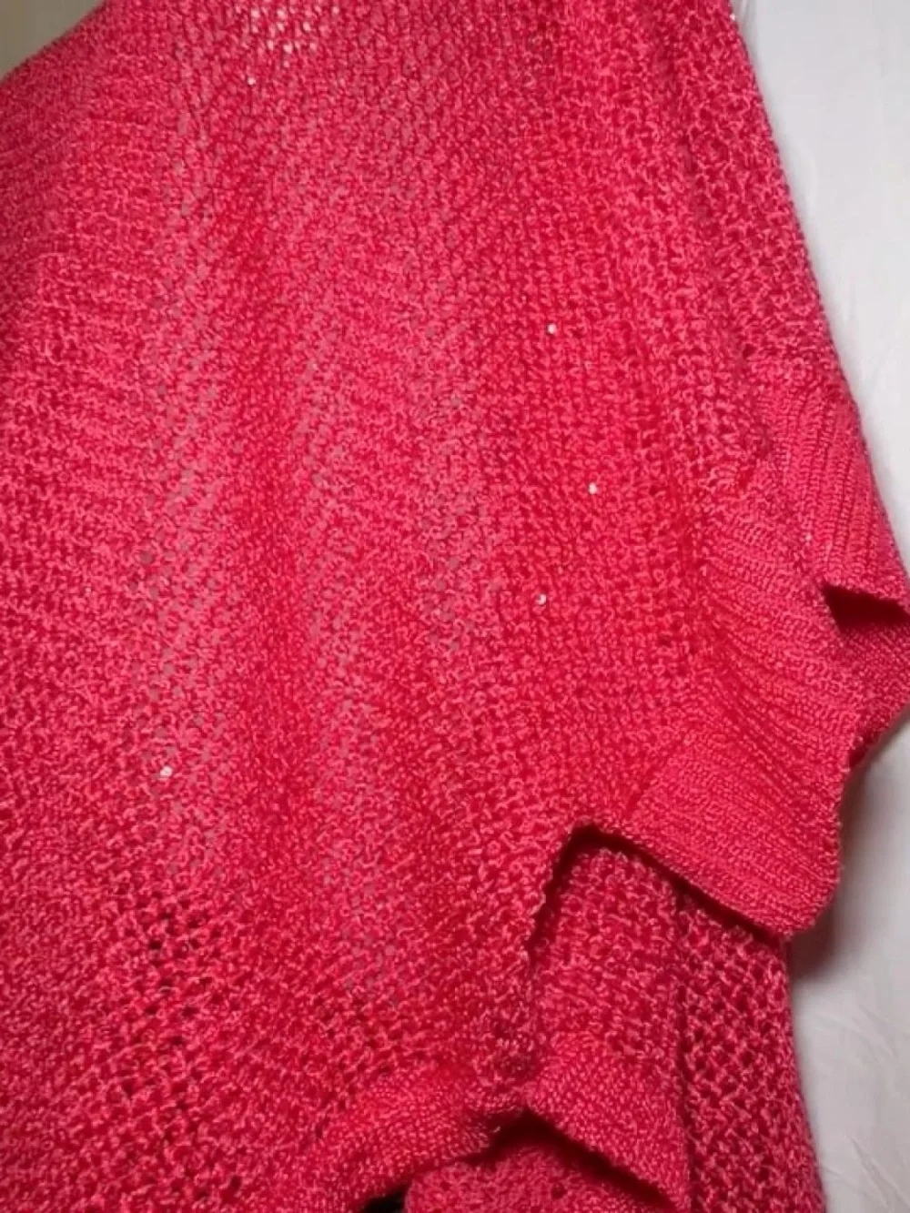 Vintage Y2K {NWT} ~ Chico’s Sparkly Hot Pink Poncho 💘